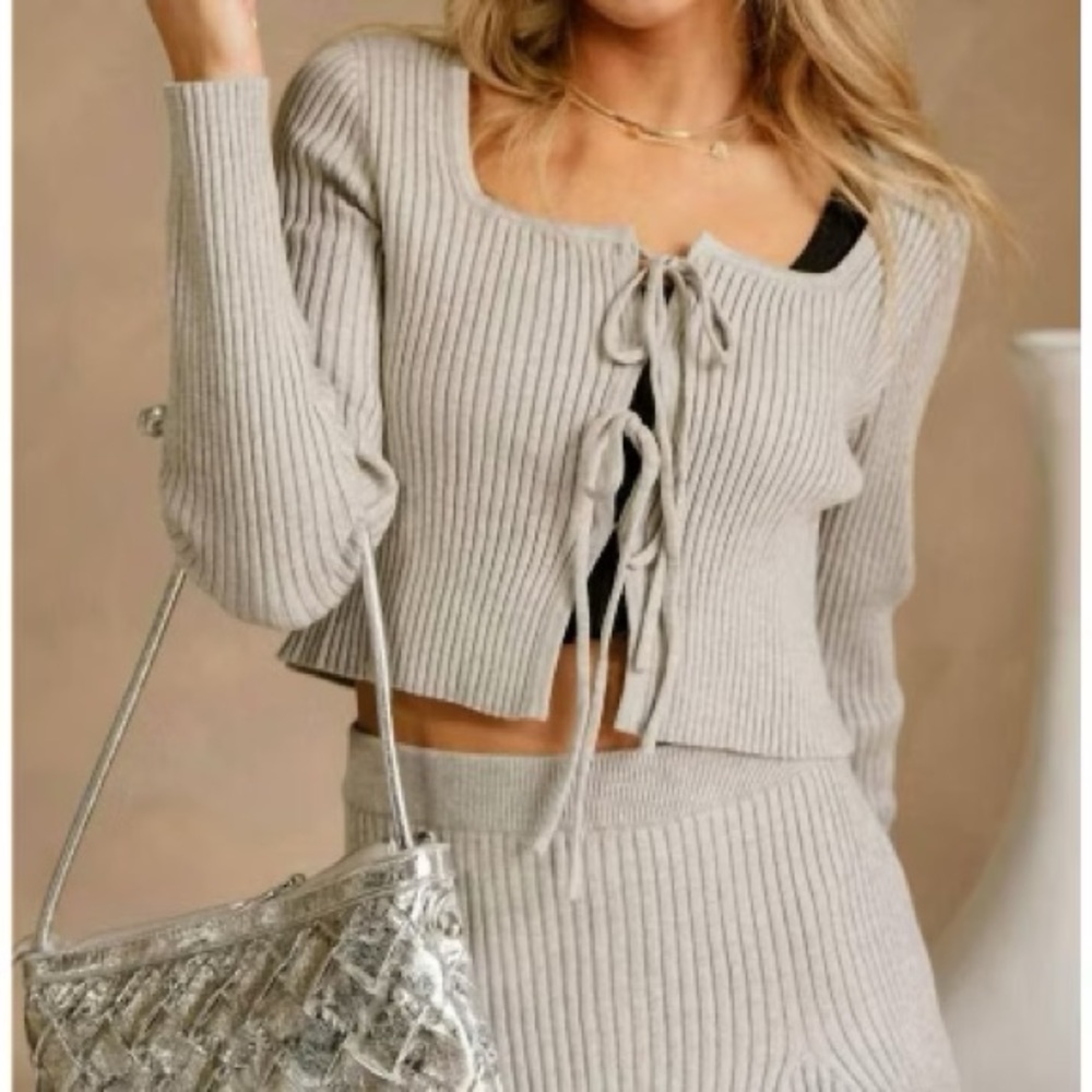 Mable front Tie Top Cardigan Large